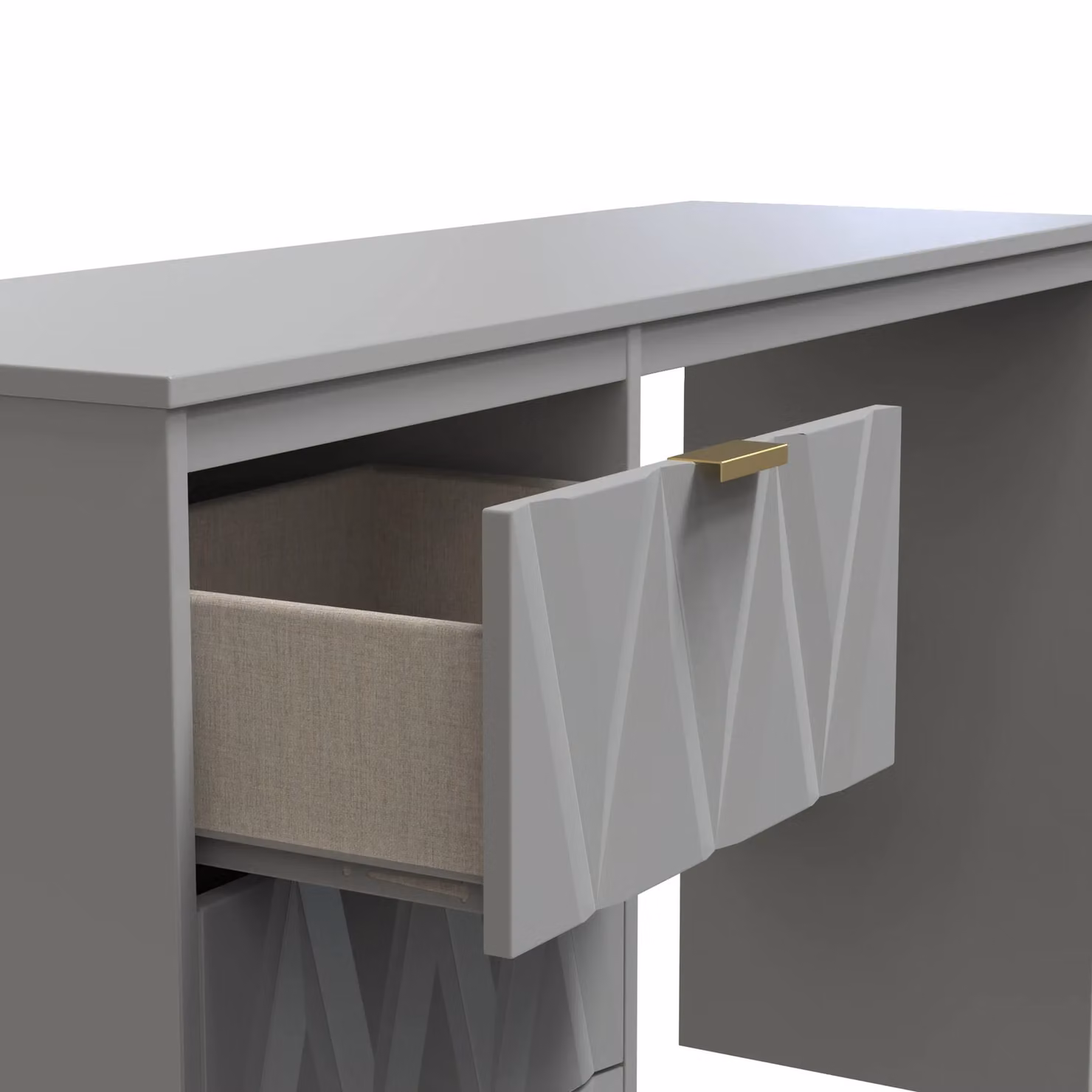 Ready Assembled 2 U Washington 3 Drawer Desk in Grey – 4