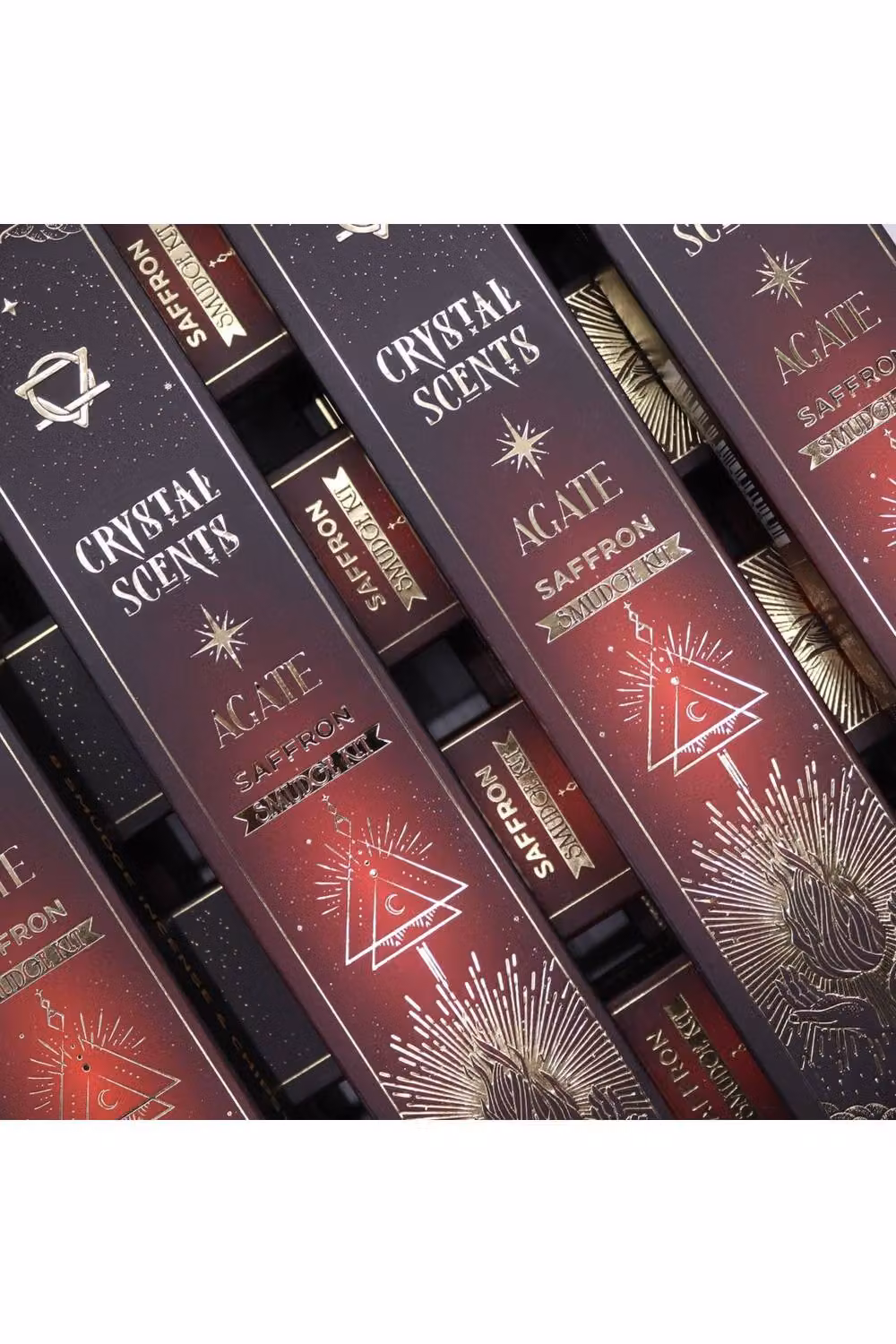 KDMD Red Agate Crystal Scented Spicy Smudge Incense Sticks with Red Agate Chips – 3