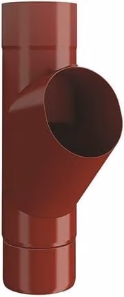Lindab Steel Downpipe Branch 100mm, Dark Red