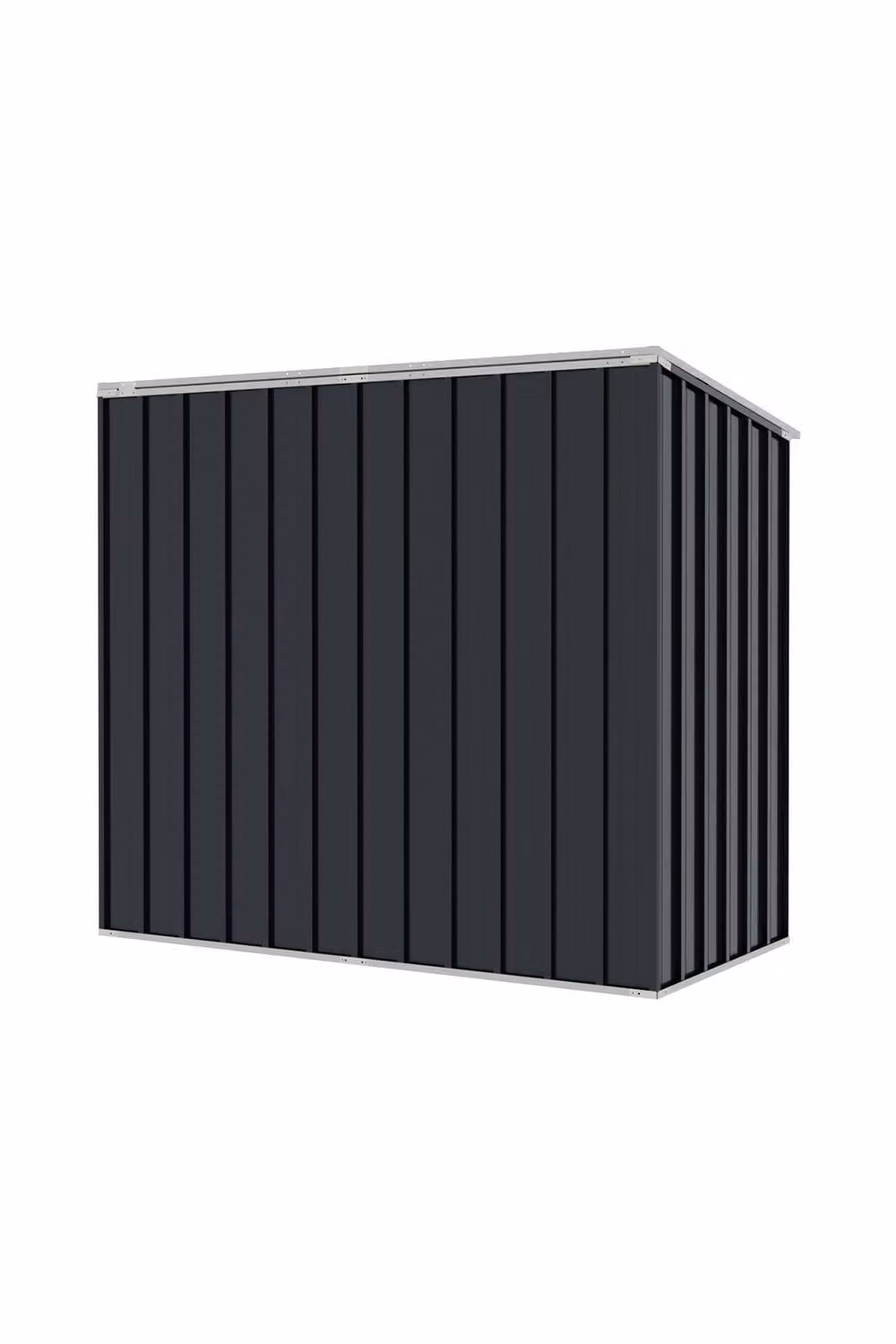 Living and Home Metal Outdoor Rubbish Bin Storage Shed in Grey – 5