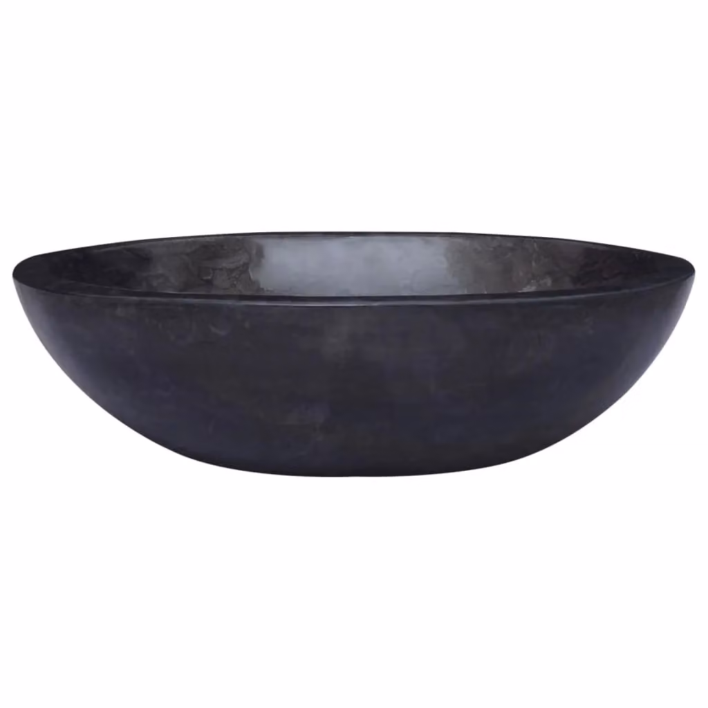 Berkfield Home Black Natural Stone Sink W: 53 cm, D: 40 cm, H: 15 cm – 2