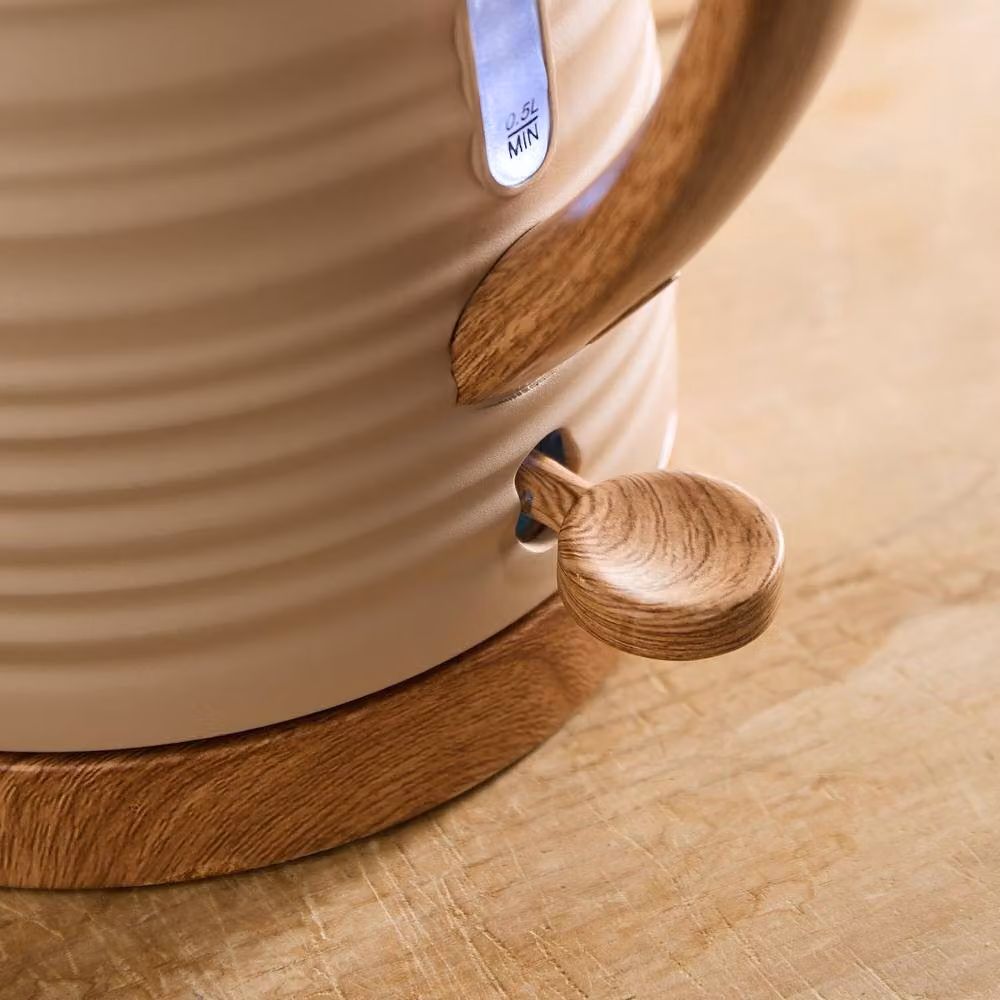 Morphy Richards Ceramic Kettle, Toaster and Microwave Set in Beige – 5