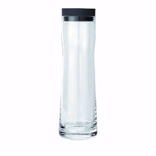 Blomus Splash Water Carafe with Lid and Drip-Free Spout, 1 l, Black and Transparent