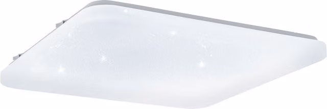 Loops Modern White LED Ceiling Light with Crystal Effect Plastic and Metal Shade