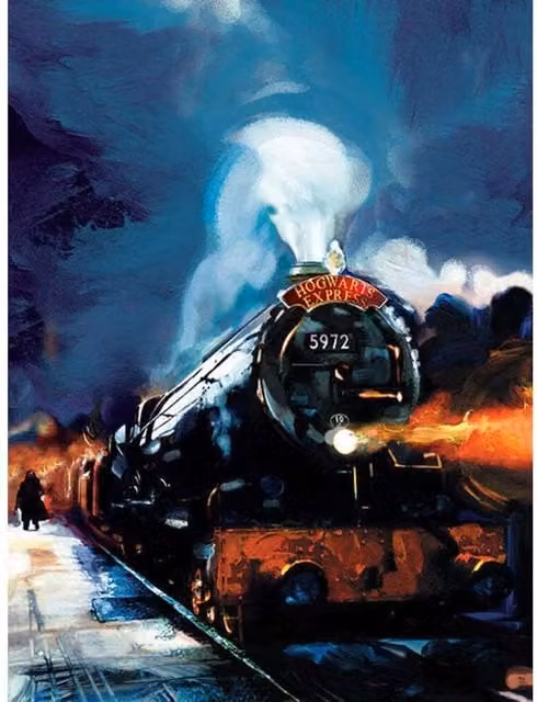 Harry Potter Hogwarts Express Multicolour Canvas Print in Brown – 1