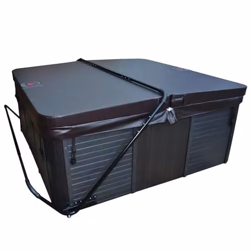 Canadian Spa Co. Bottom Mount Hot Tub Cover Lifter in Black Aluminium
