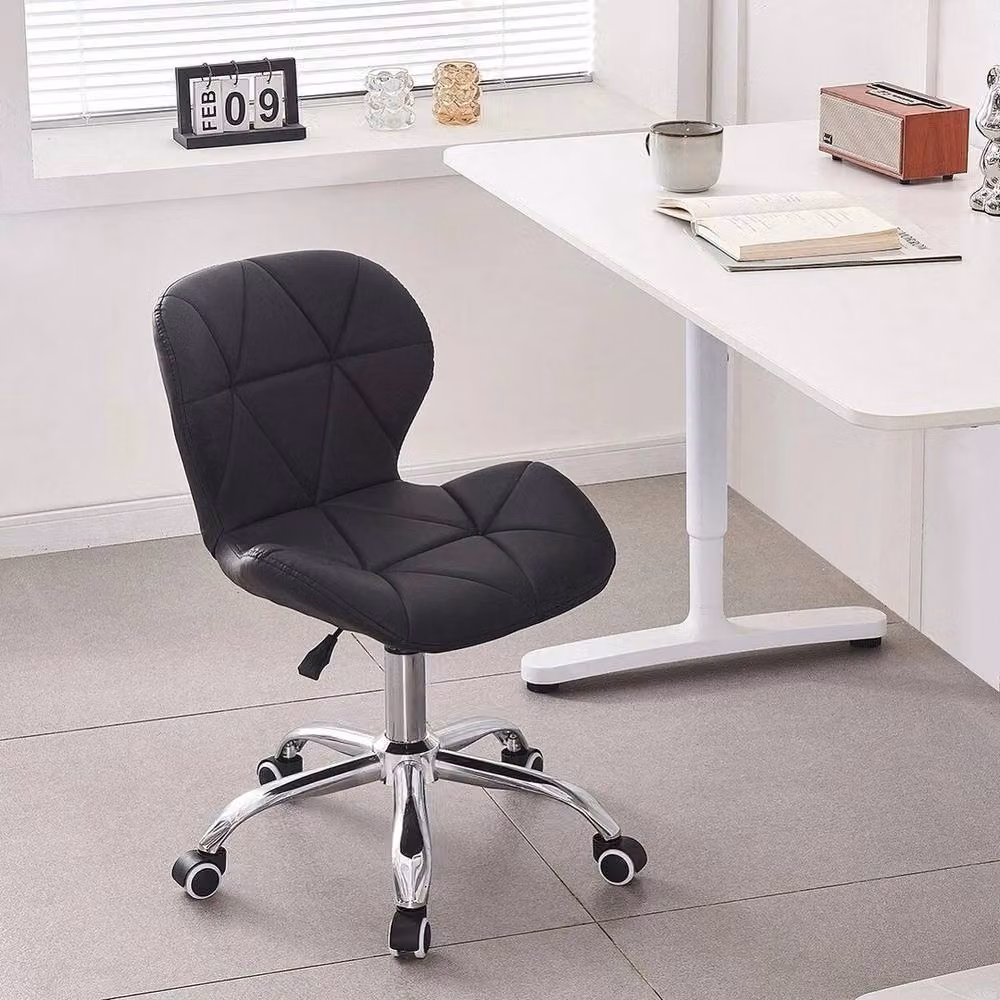 Kelvenix Black Synthetic Leather Swivel Task Chair for Home Office and Dining Room – 3