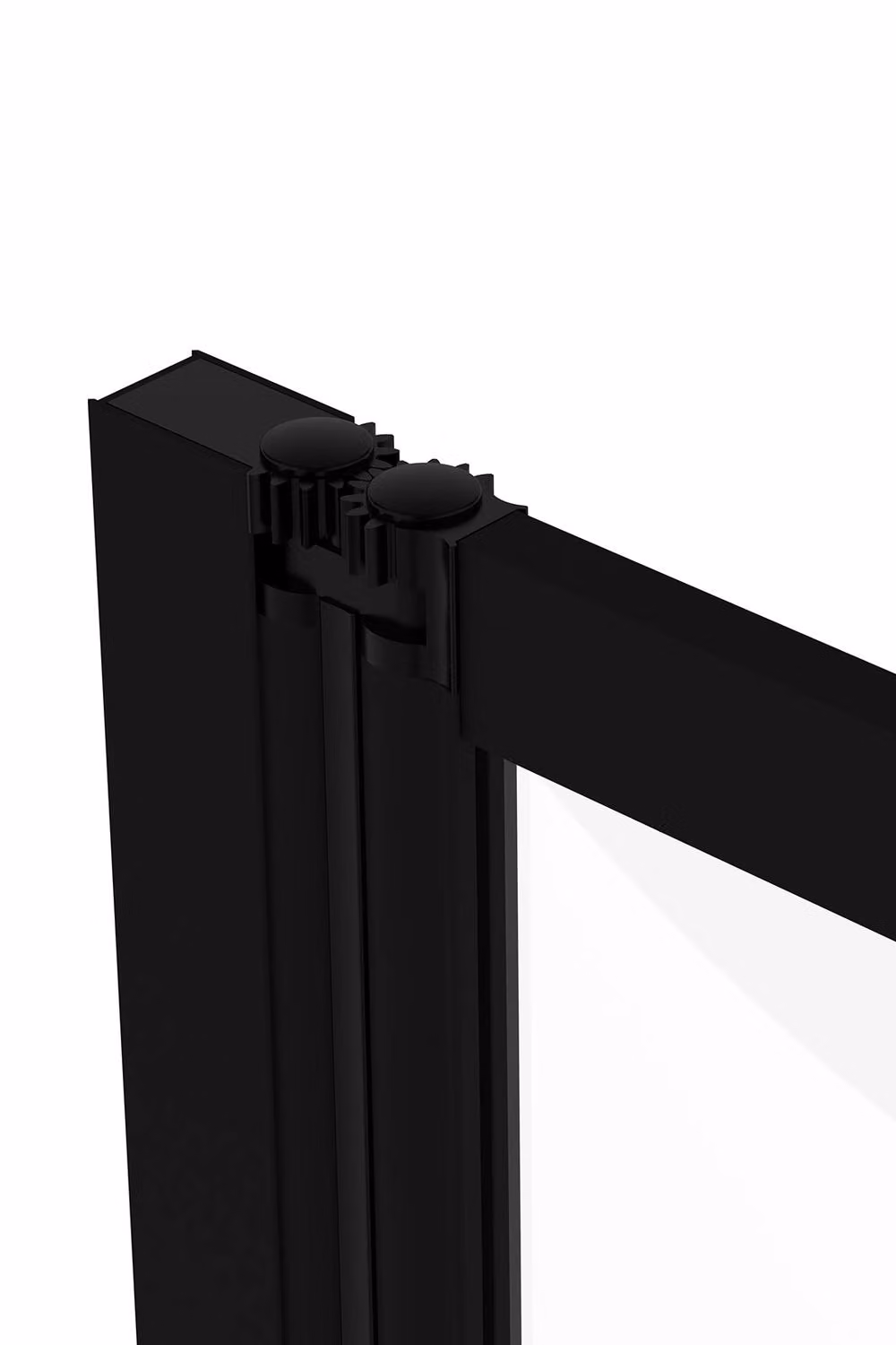Living and Home 4 Panel Folding Glass Bath Shower Screen in Black with Clear Glass – 9