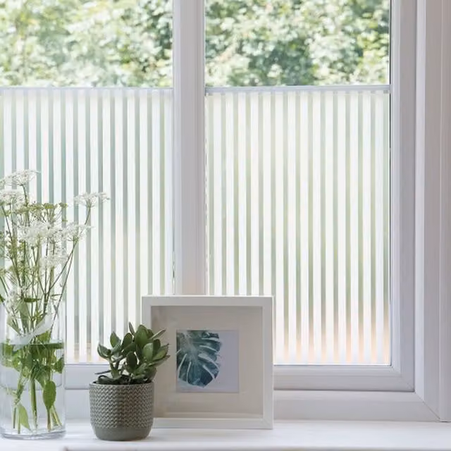 dc fix Linia Static Cling Privacy Vinyl Window Wrap, White, W: 67.5 cm x L: 1.5 m