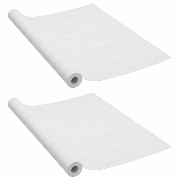 Berkfield Home Self-adhesive White Wood PVC Furniture Film, 2 Pack, W: 90 cm x L: 500 cm