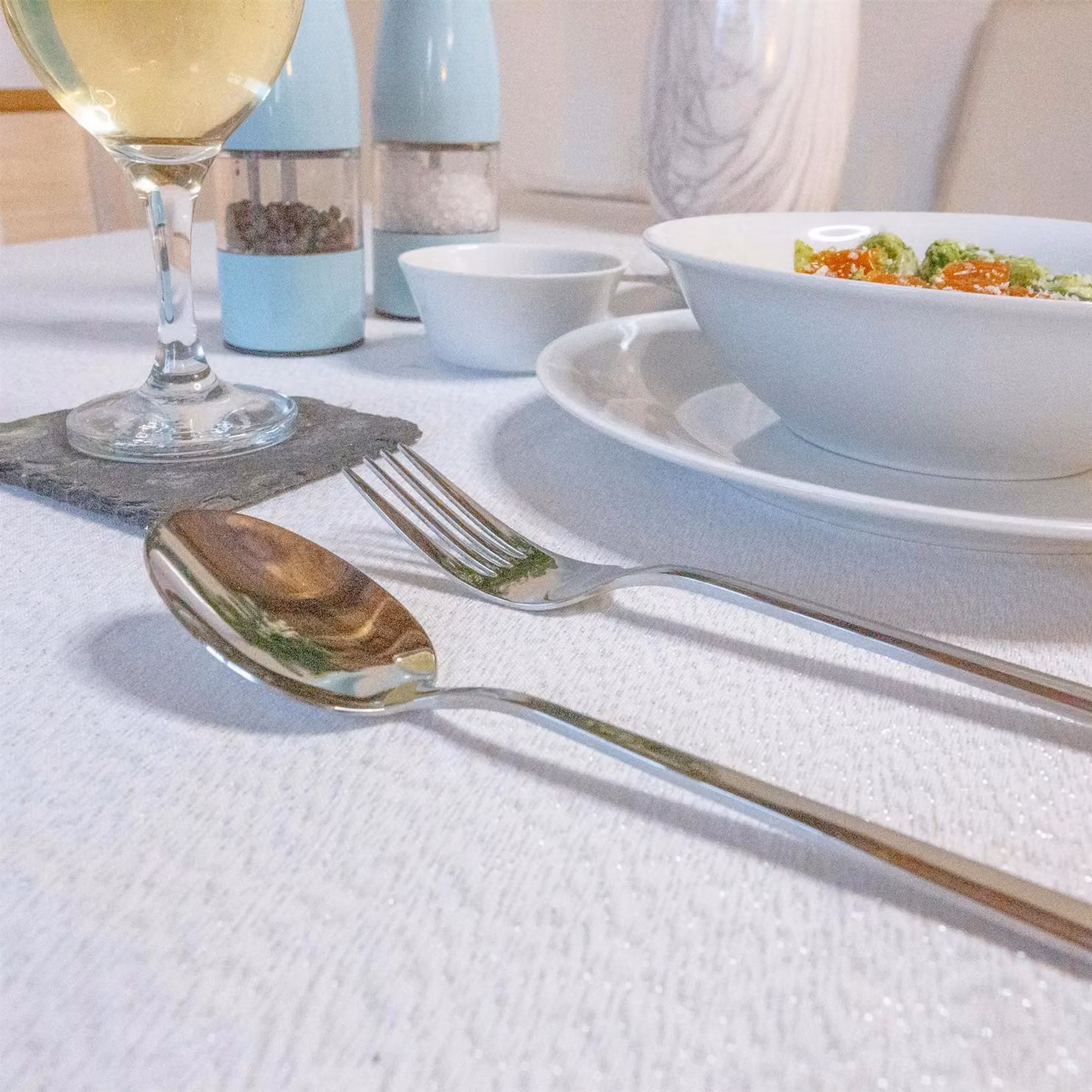 Argon Tableware Tondo Polished Stainless Steel Dessert Spoons, Silver, Pack of 24, Length: 21 cm – 2