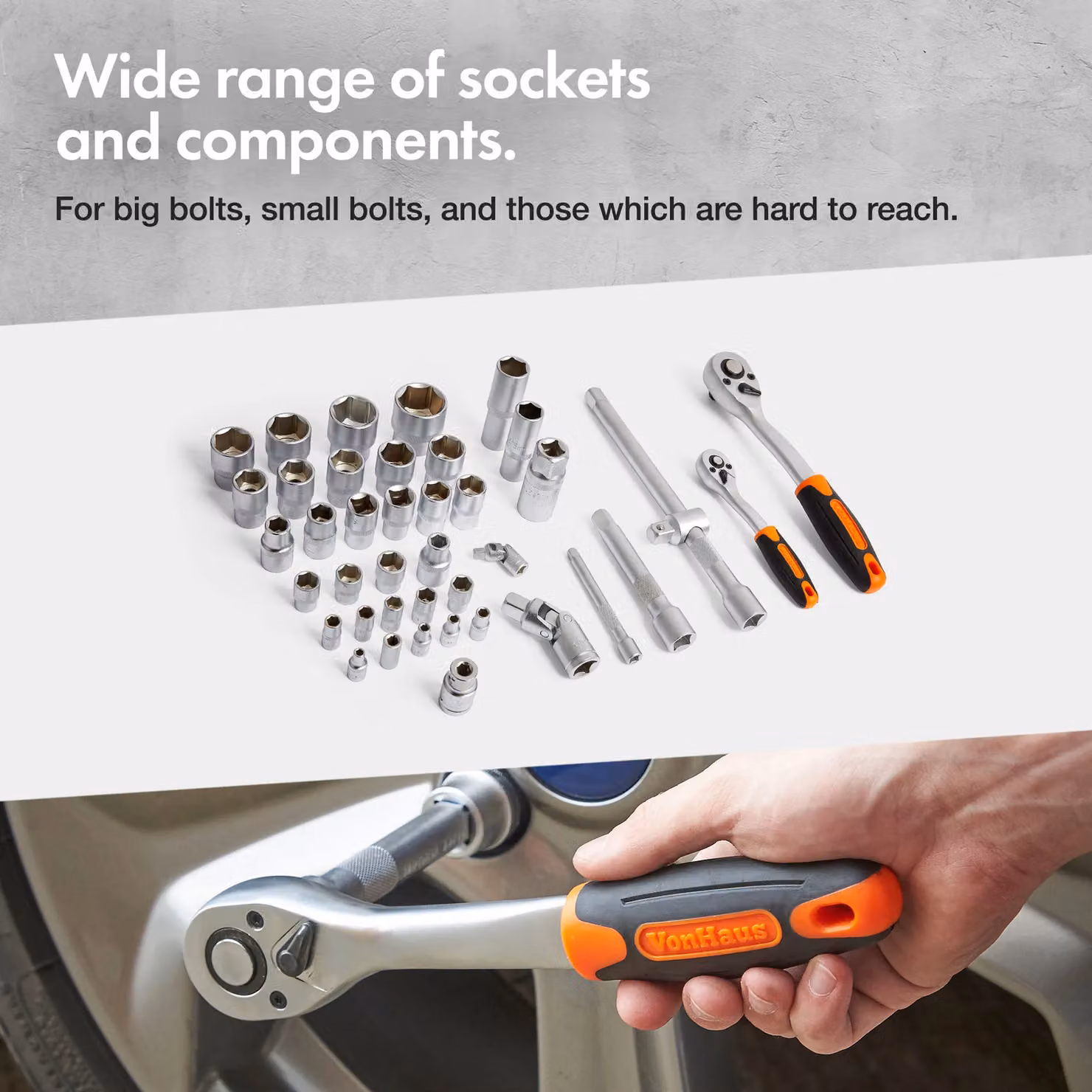 VonHaus 256 Piece Socket and Tool Set in Black – 3