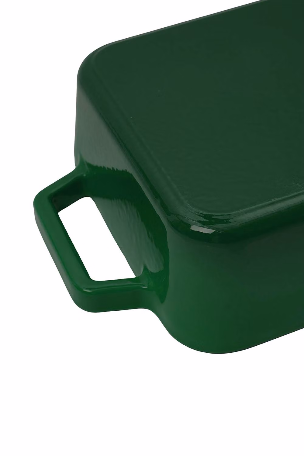 Living and Home Green Enamelled Cast Iron Rectangular Roasting Pan, 3.2 l – 3