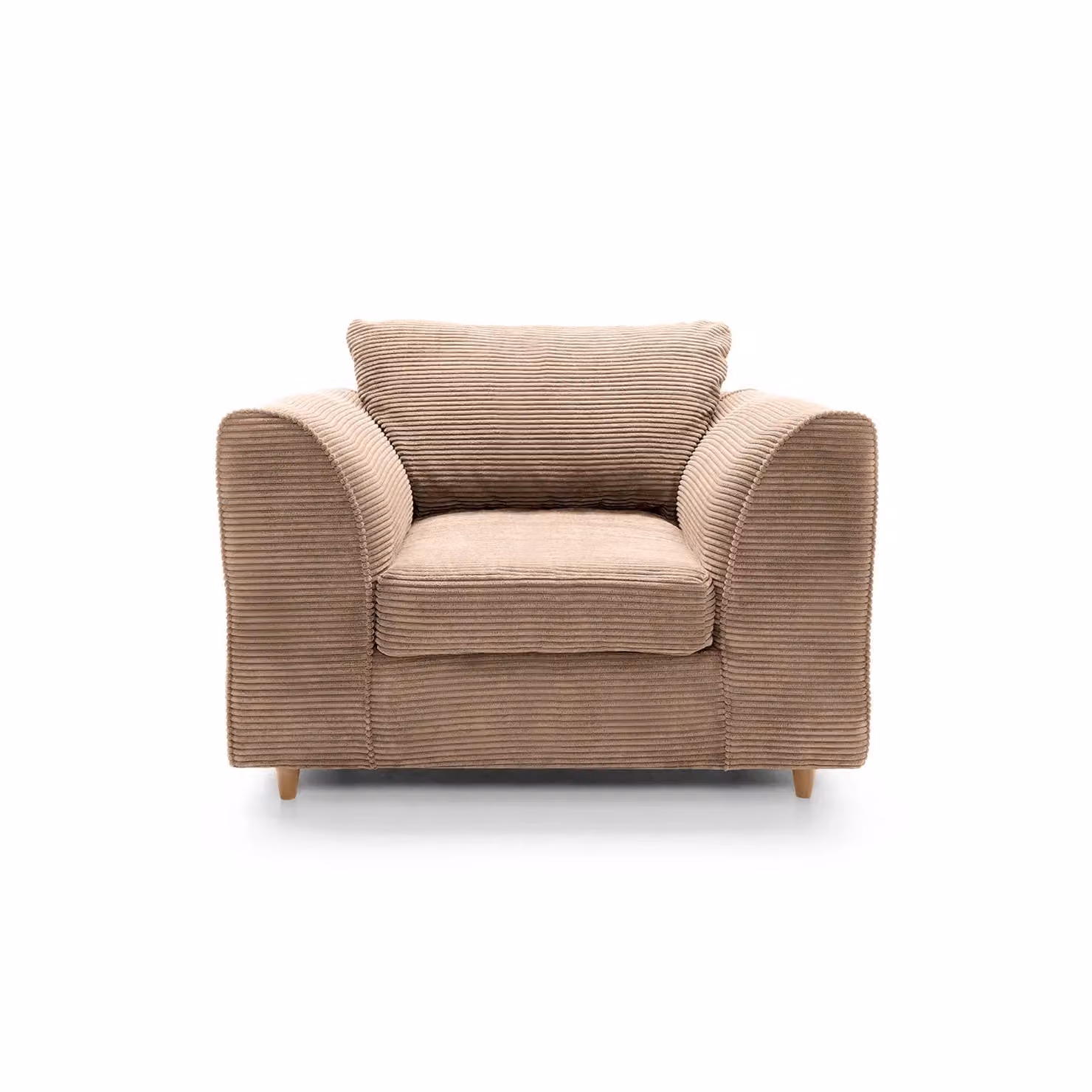 Abakus Direct Jumbo Cord Armchair in Brown, W/D/H: 102 x 86 x 78 cm – 2