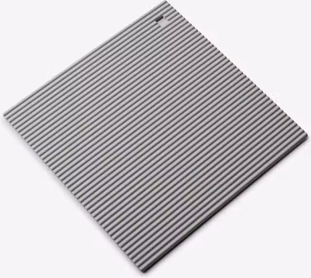 Zeal Silicone Square Non-Slip Hot Mat Trivet with Hanging Loop, Grey, 22 cm – 1