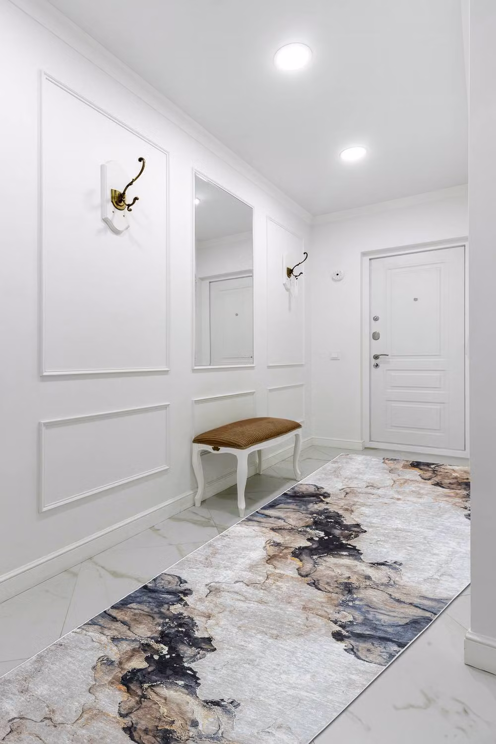 RugsX Lotus Anti-Slip Runner in Beige, W: 80 cm, L: 300 cm – 3