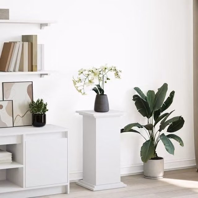 Berkfield Home Display Stand with Storage in White, W/D/H: 31 x 30 x 60 cm