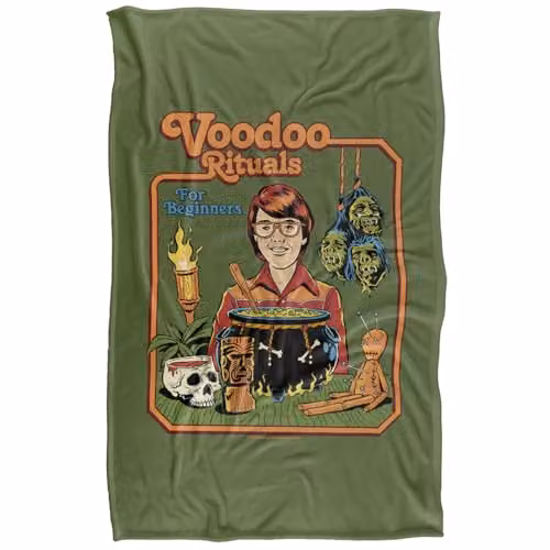 Steven Rhodes Voodoo Rituals Super Soft Fleece Throw Blanket, Multicolour, W/D/H: 91 x 147 cm – 5