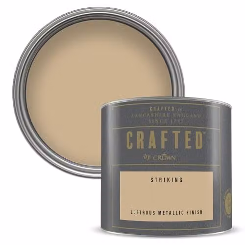 Crown Crafted Metallic Striking Paint Tester Pot Sample in Gold, 125ml – 1