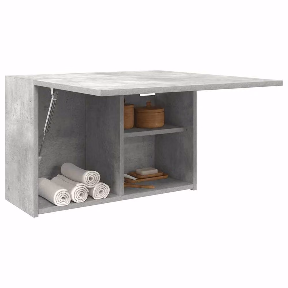 Berkfield Home Decorative Wall Mounted Bathroom Cabinet in Concrete Grey, W: 60 cm, D: 25 cm, H: 40 cm – 2