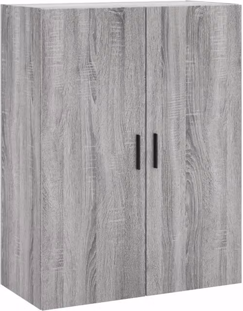 Berkfield Home Wall Mounted Cabinet in Grey Sonoma, W: 69.5 cm, D: 34 cm, H: 90 cm