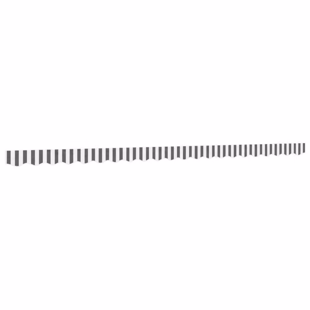 Berkfield Home Replacement Awning Valance Fabric, Anthracite and White Stripe, 5 m – 2