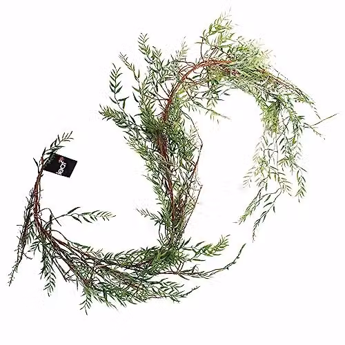 Leaf UK Multicolour Green Artificial Leaf Design Hanging Floral Garland Plant