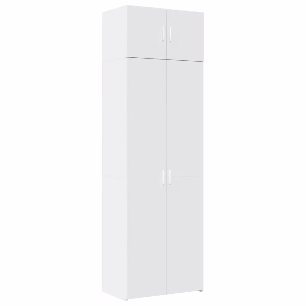 Berkfield Home Freestanding Storage Cabinet in White, W/D/H: 70 x 42.5 x 225 cm