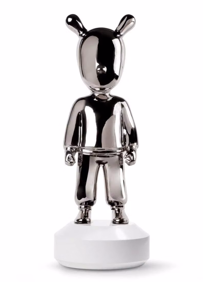 Lladró The Silver Guest Large Porcelain Sculpture in Silver
