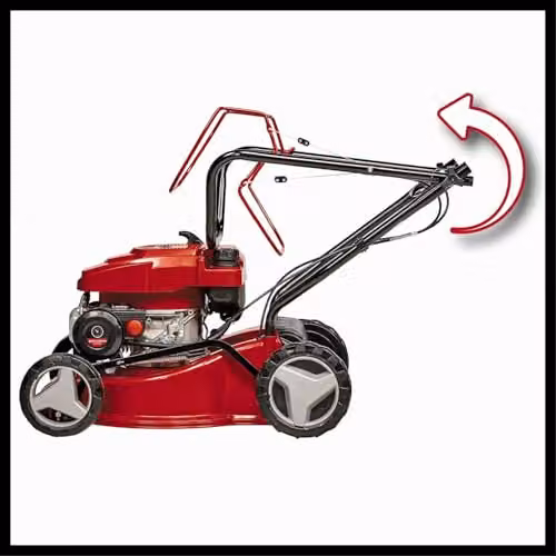 Einhell Self-Propelled Petrol Lawn Mower in Red and Black with 40 cm Cutting Width and Collection Bag – 3