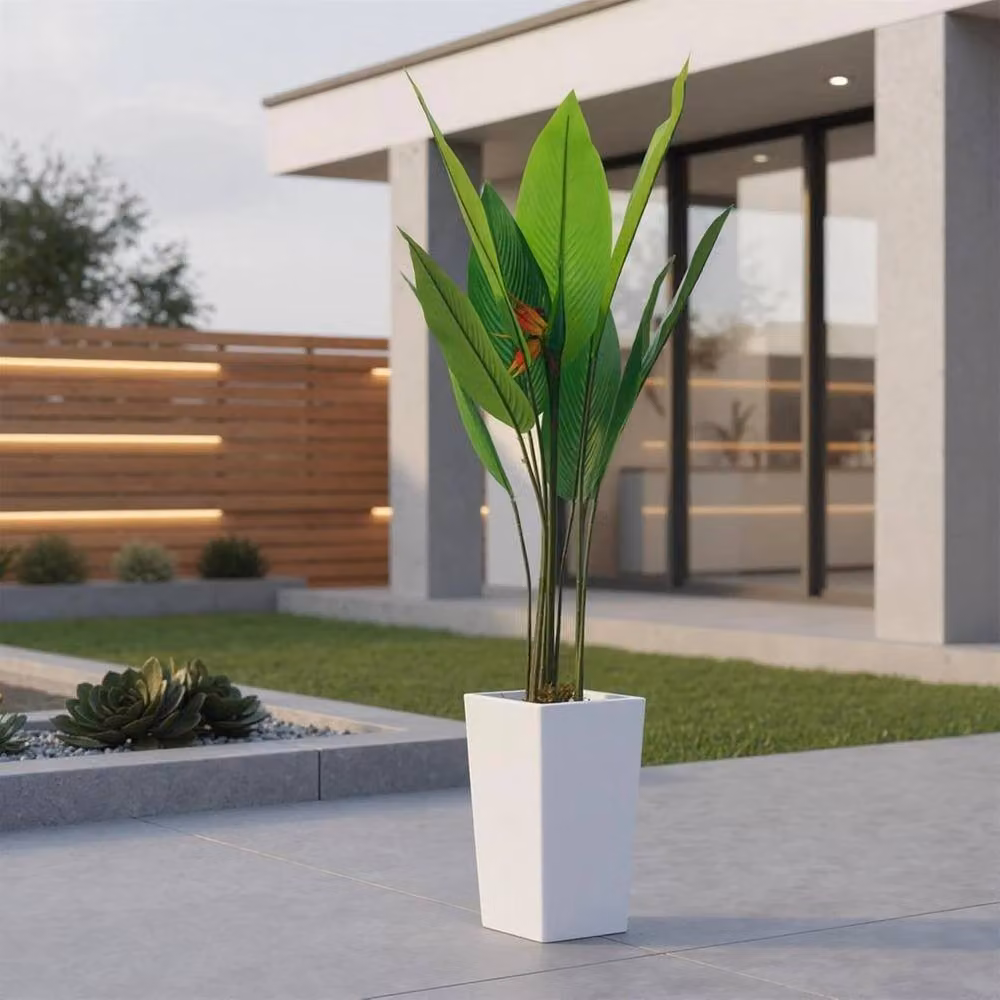 VOGREX Artificial Dracaena Tree, Realistic Green Faux Indoor Plant – 3