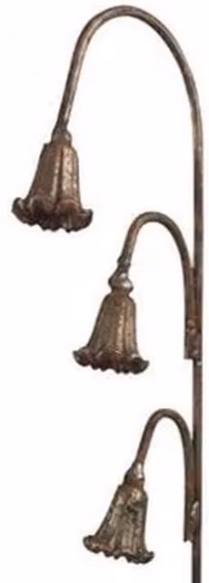 Garden Pride Bluebell Metal Flower Garden Stakes in Brown Vintage Rust Finish