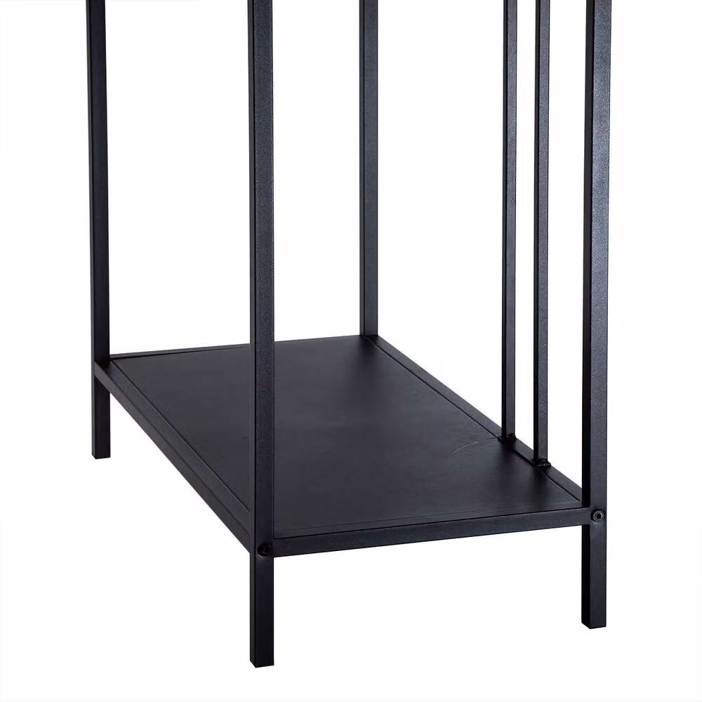 CALICOSY OLLI Industrial High Console Table in Black Metal, Height: 90 cm – 6