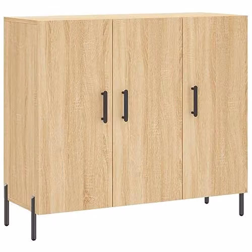 vidaXL Modern Sideboard in Brown Sonoma Oak, W/D/H: 90 x 34 x 80 cm