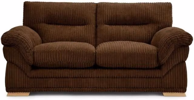 Bliss Furniture Amalfi 2 Seater Claude Sofa in Brown Modern Plush Fabric