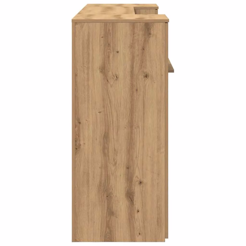 Berkfield Home Artisan Oak Reception Desk in Brown, W/D/H: 200 x 50 x 103.5 cm – 3