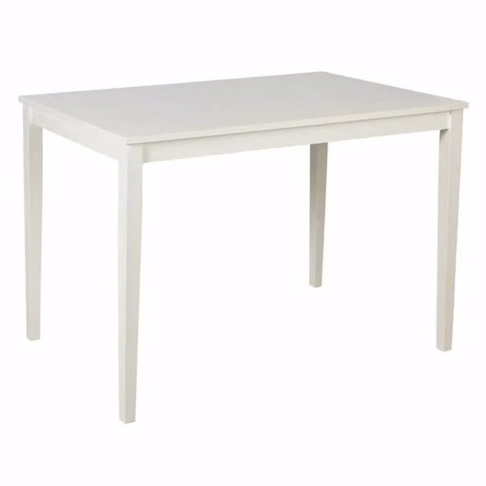 Argos Home Jessie Modern Rectangular Dining Table in White with Rubberwood Legs, W/D/H: 180 x 70 x 75 cm