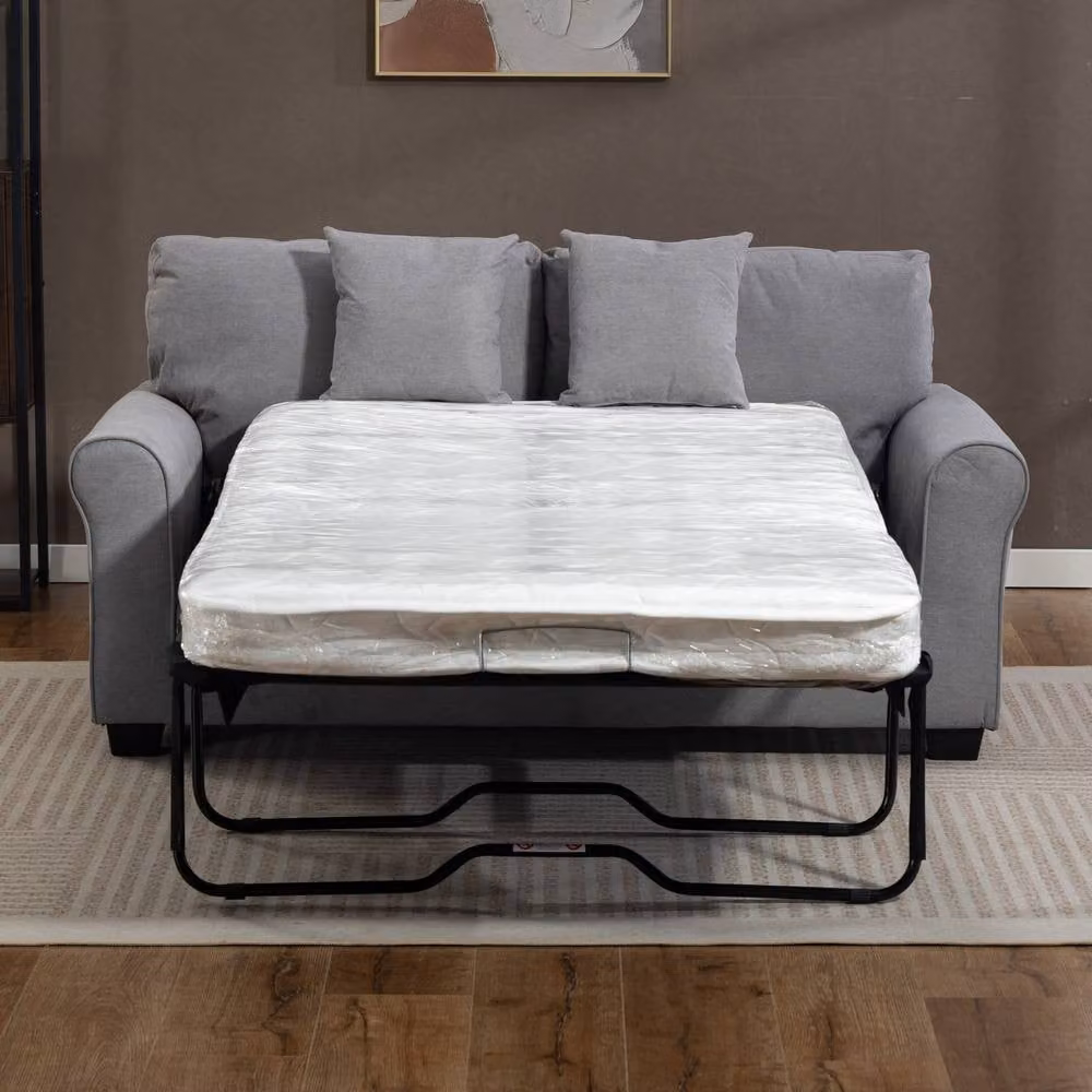 Artemis Home Lewiston 3 Seater Fabric Pull Out Sofabed in Grey – 3