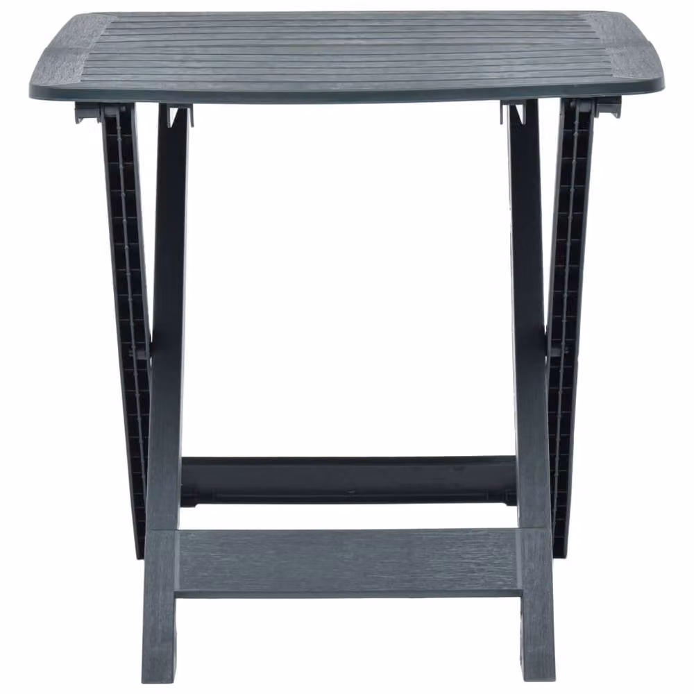 Berkfield Home Durable Folding Green Plastic Garden Table W/D/H: 79 x 72 x 70 cm – 3