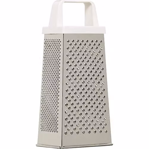 KitchenCraft Stainless Steel Four Sided Box Grater, Silver, H: 21 cm x W: 20 cm – 1