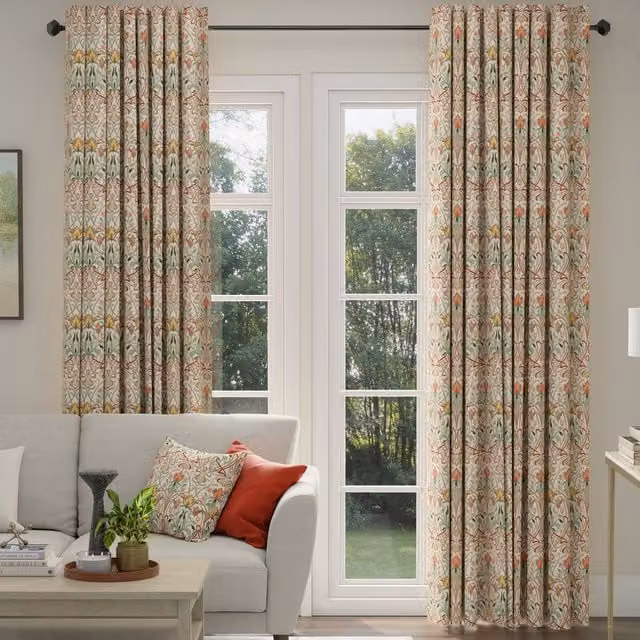 ANTE DECOR Alexandra Woven Jacquard Made To Measure Blackout Curtains in Multicolour Floral Design