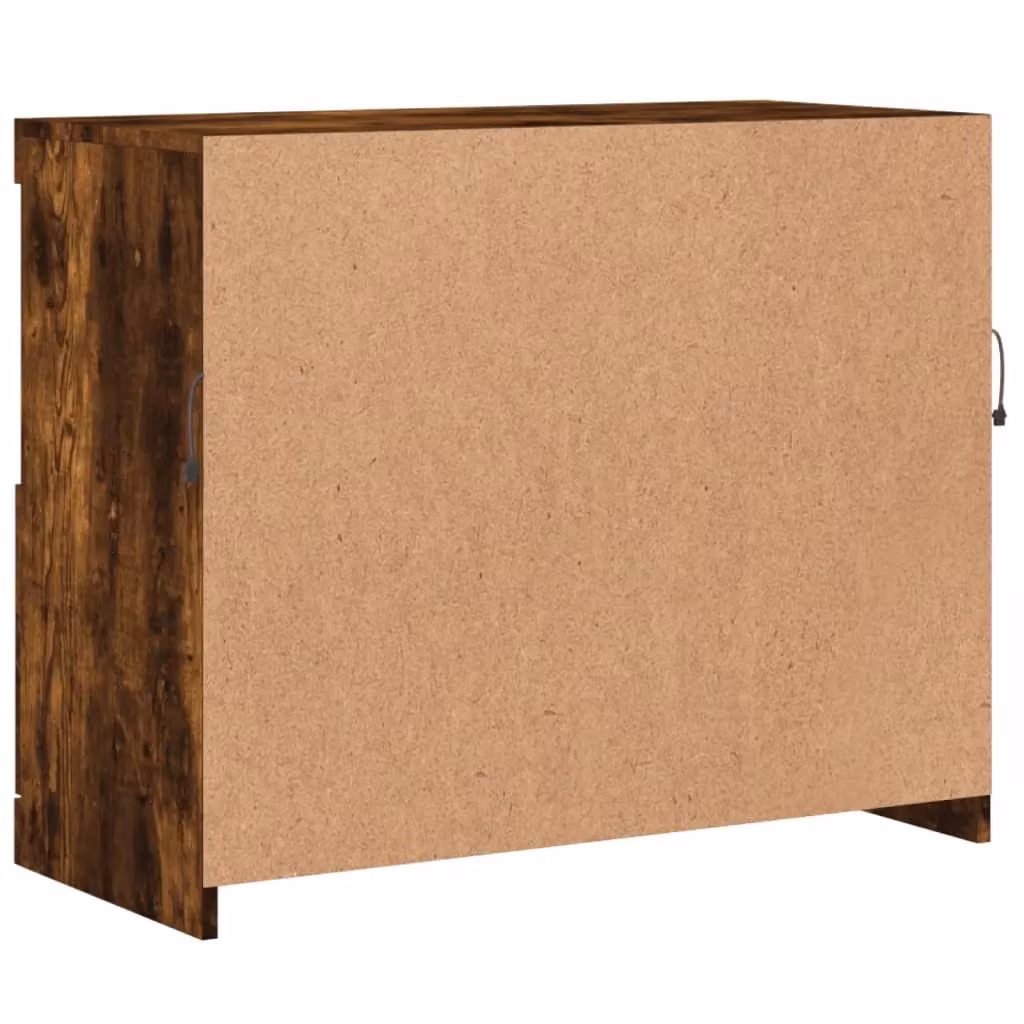 Berkfield Home Modern Smoked Oak Sideboard with Integrated LED Lights, Brown, W/D/H: 81 x 37 x 67 cm – 8