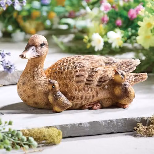 Coopers of Stortford Brown and Multicolour Duck Garden Ornament Polyresin Animal Decoration – 2