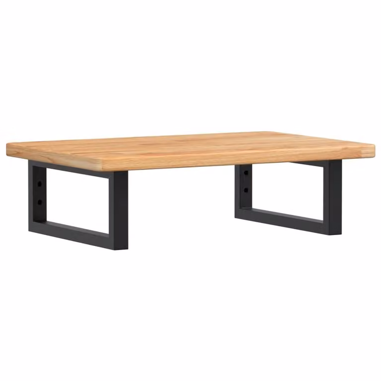 Berkfield Home Elegant Wall Mounted Basin Shelf in Brown Oak and Black Steel, W/D/H: 40 x 40 x 17.5 cm