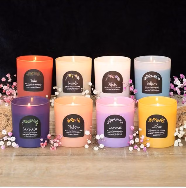 KDMD Wheel of the Year Multicolour Scented Seasonal Rituals Candle Set