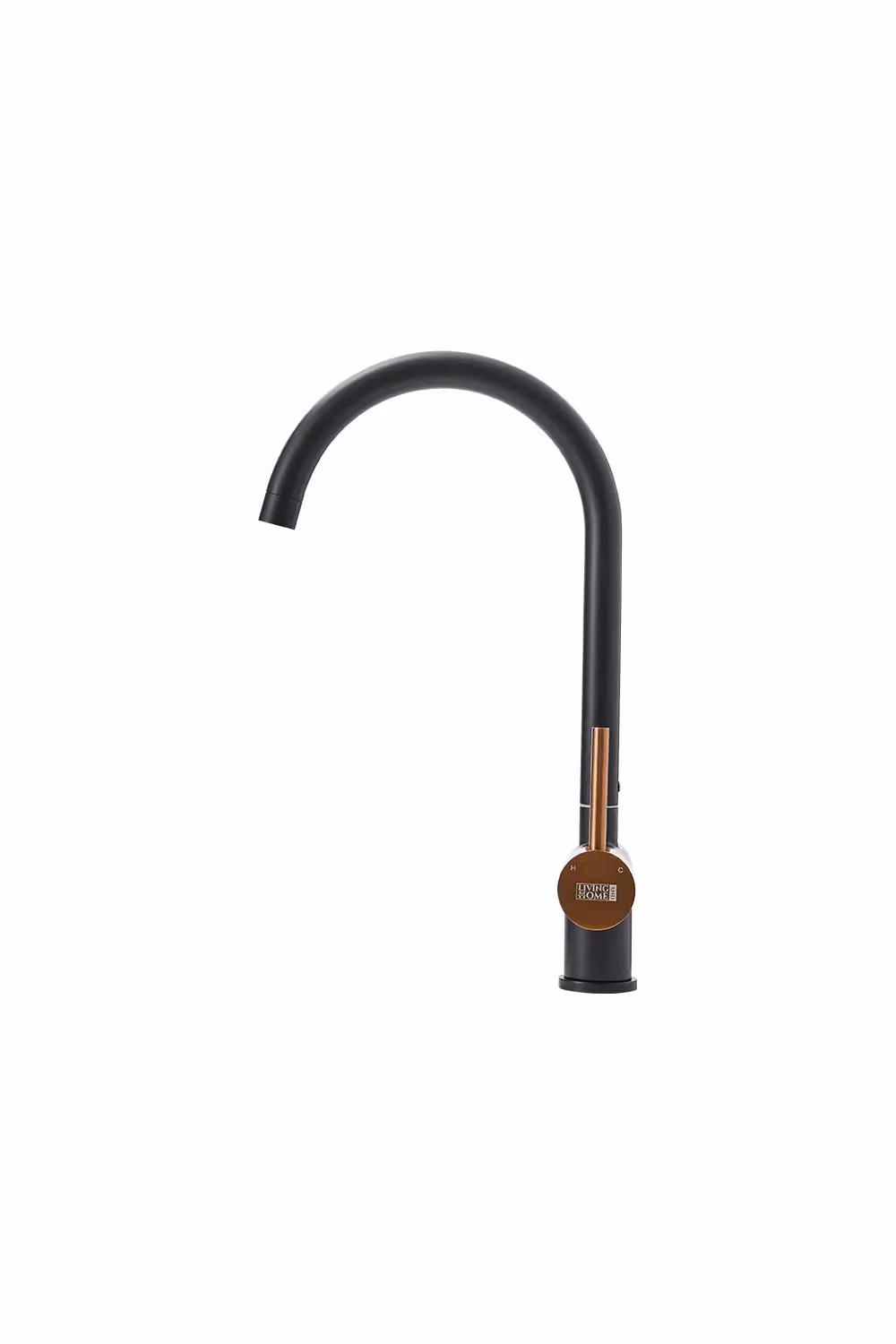 Living and Home Single Lever Kitchen Bar Faucet with Swivel Spout in Rose Gold and Black – 3