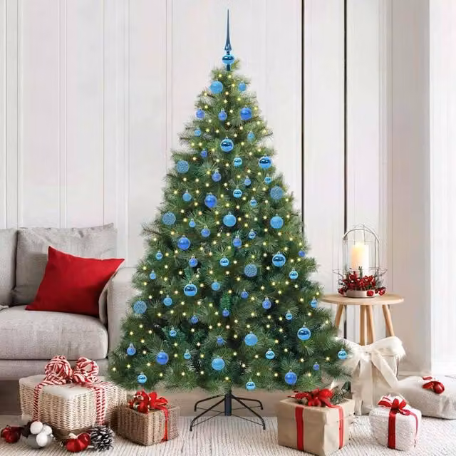 Berkfield Home Artificial Green Christmas Tree with 300 LEDs, Height: 180 cm