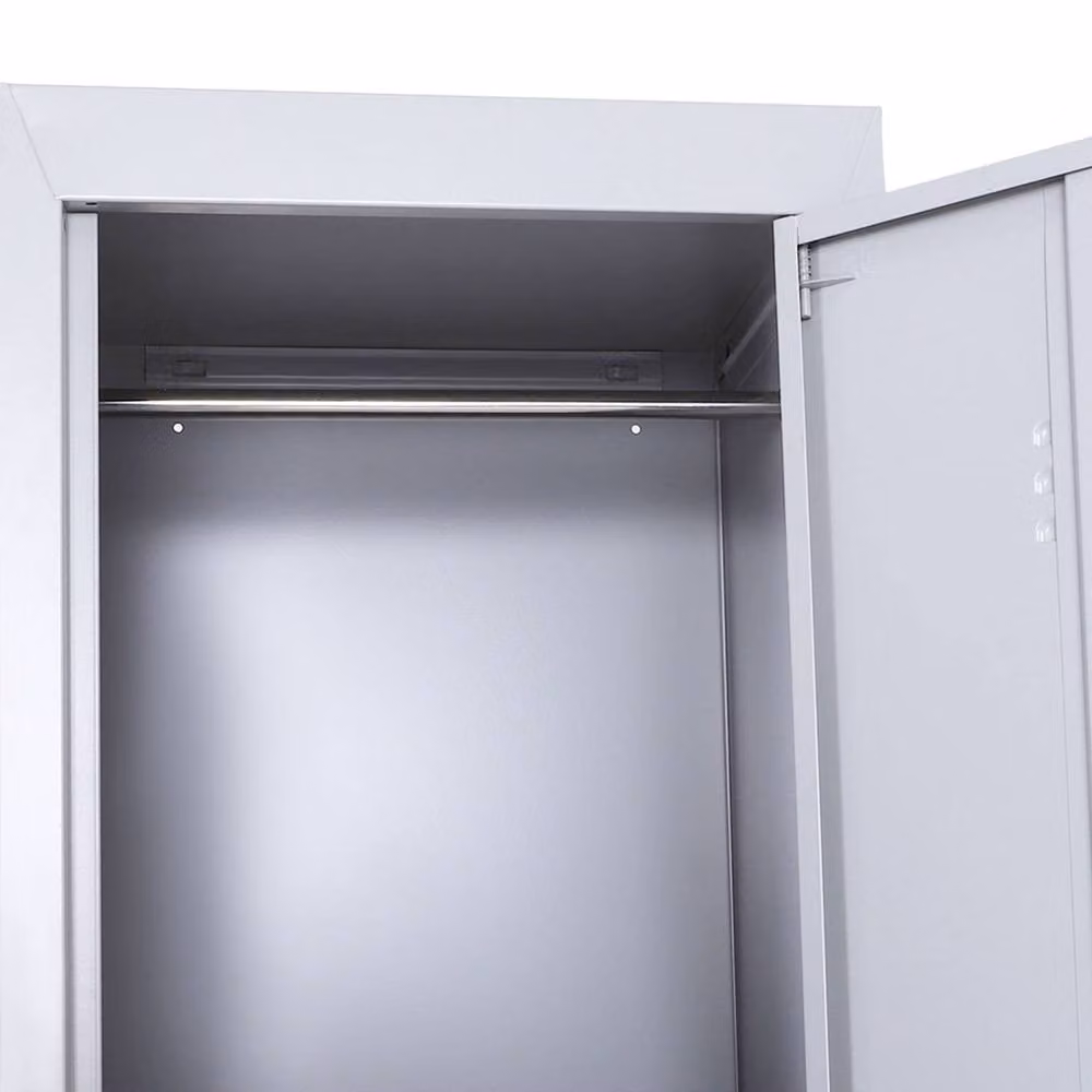 Wyld Haus Marino Metal Tall Locker Cabinet, Matt Grey, H 180 x W 46 x D 38 cm – 3