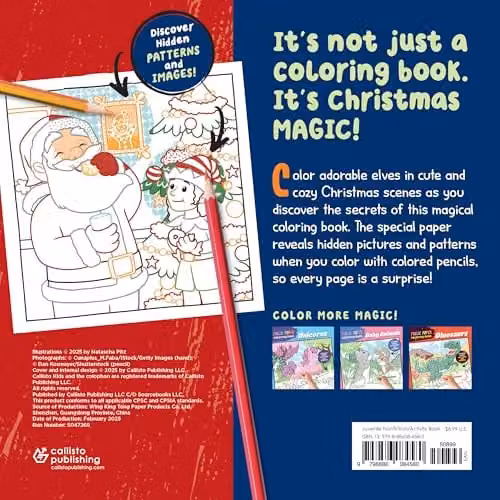 Callisto Kids Magic Paper Colouring Book Merry Christmas Multicolour – 2