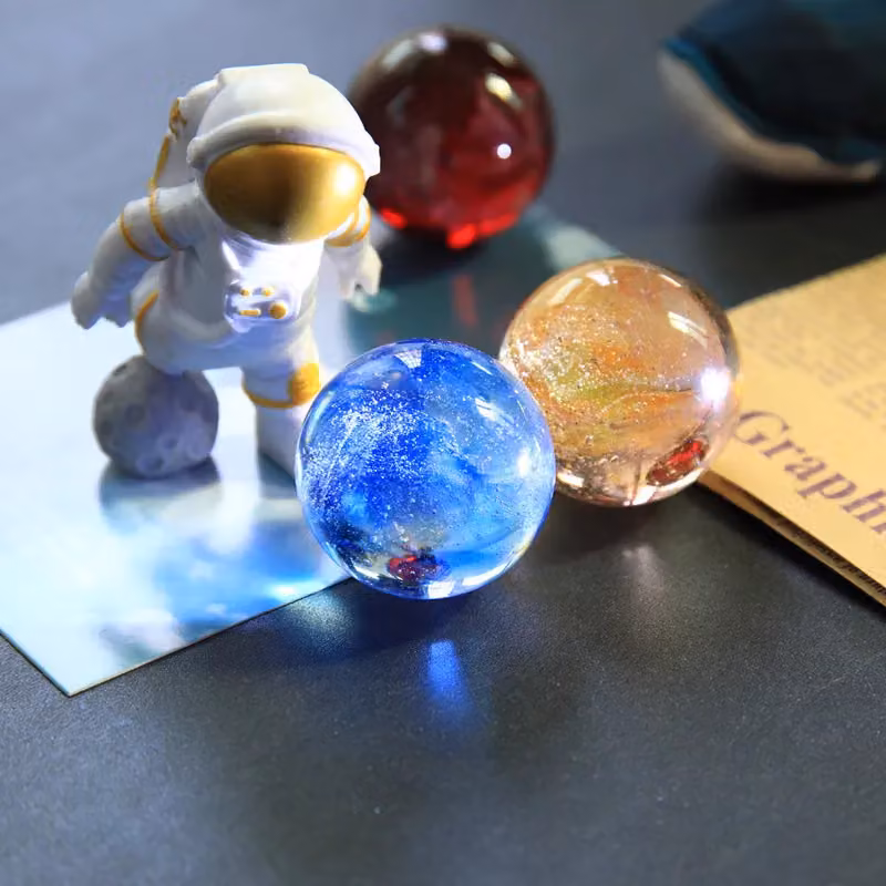Leaper Seven Starry Sky Multicolour Glass Bead Crystal Ball Night Light with Rectangular Wood Base – 2